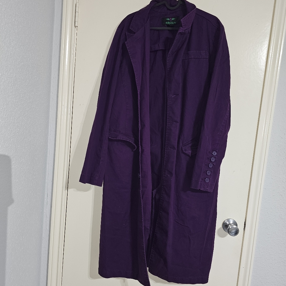 Tripp NYC Purple Long Trench Coat